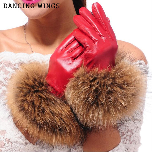 raccoon fur gloves