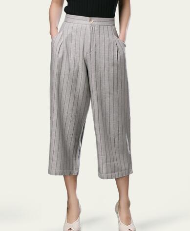 women's plus size linen capri pants