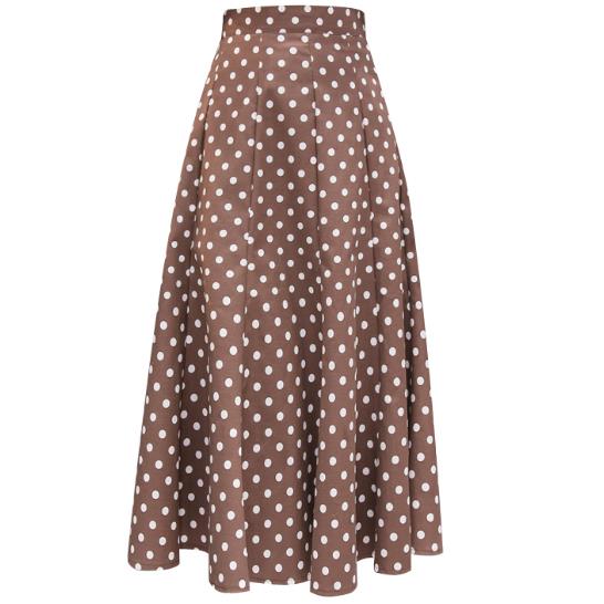 polka dot long skirts