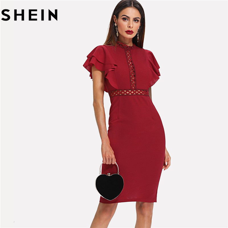 shein eyelet dress