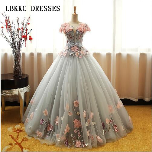 quinceanera dresses with flowers