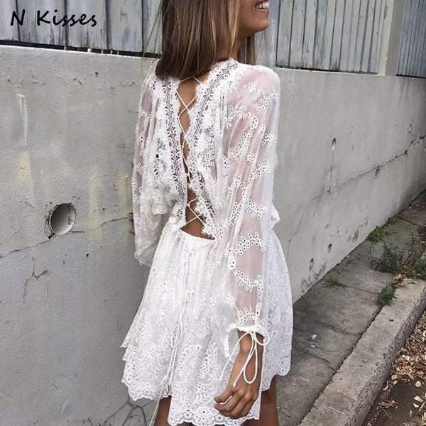 white embroidered dress long sleeve