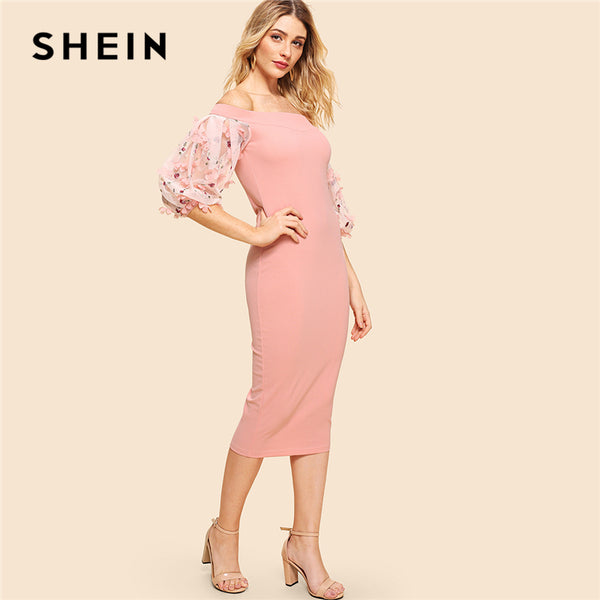 shein pink dresses