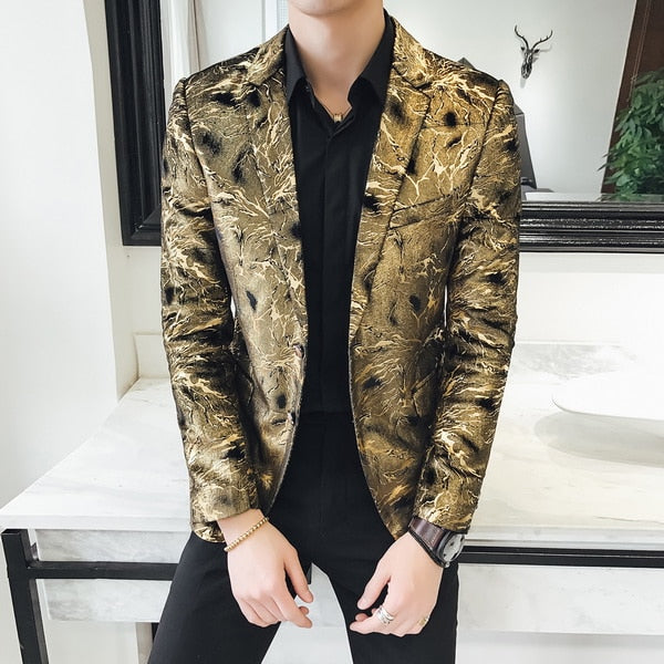 gold blazer men