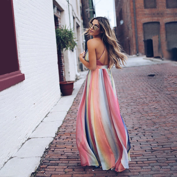 halter boho maxi dress