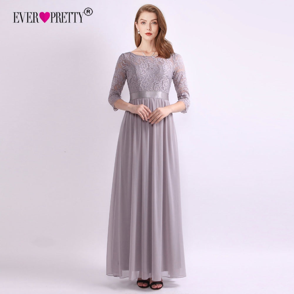 three quarter sleeve bridesmaids dresses