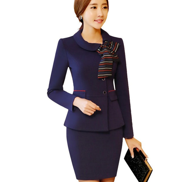 formal skirt suit for ladies