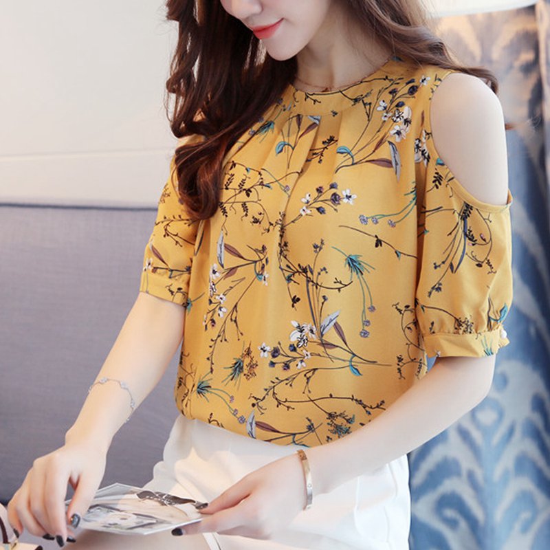 chiffon floral shirt