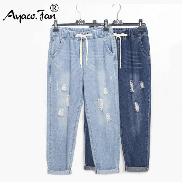 ankle length loose jeans