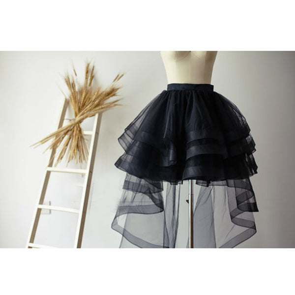 black high low tulle skirt