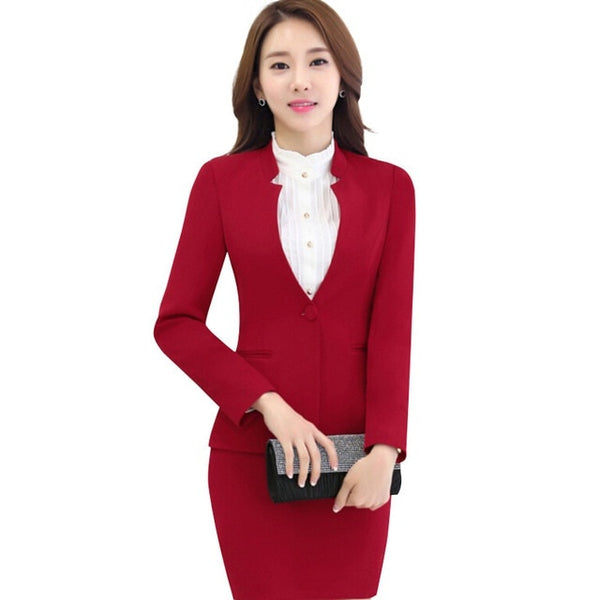 formal skirt suit for ladies