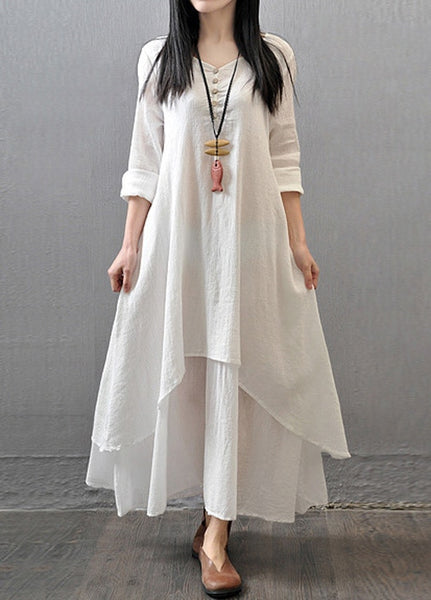 white ethnic dress
