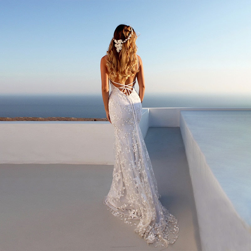 white honeymoon dress
