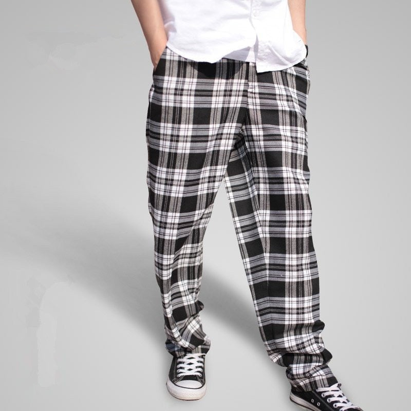 baggy plaid pants