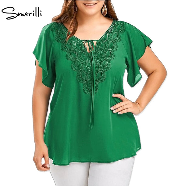 v neck plus size tops