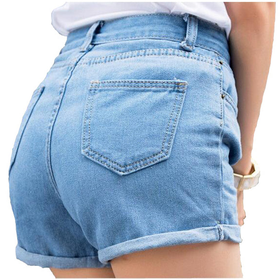 denim loose shorts