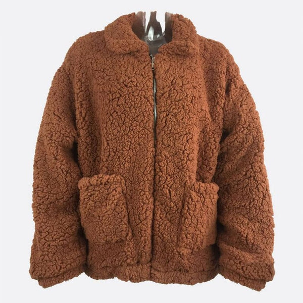 4XL Plus Size Faux Fur Coat Woman 
