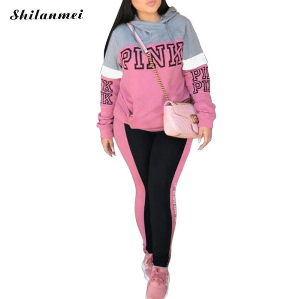pink plus size jogging suits