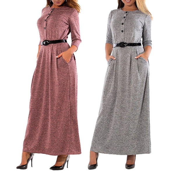 work long sleeve maxi dress