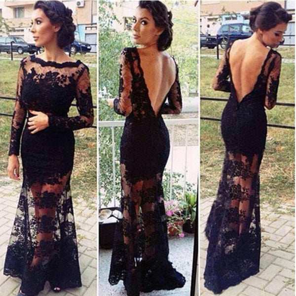 womens lace black dress