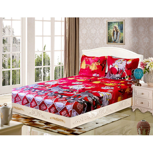 3d Christmas Bedding Sets 4pcs Bedclothes Queen Twin King Size