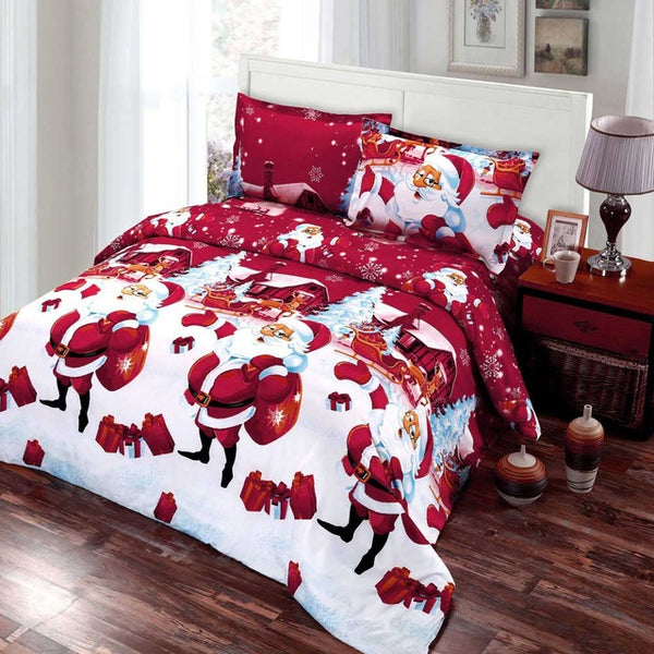 3d Christmas Bedding Sets 4pcs Bedclothes Queen Twin King Size