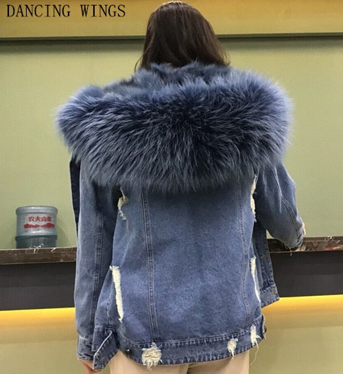 real fox fur collar