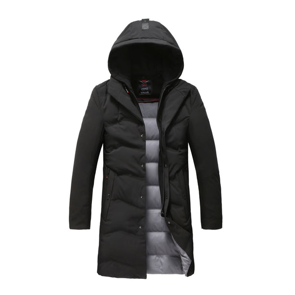 mens hooded down parka