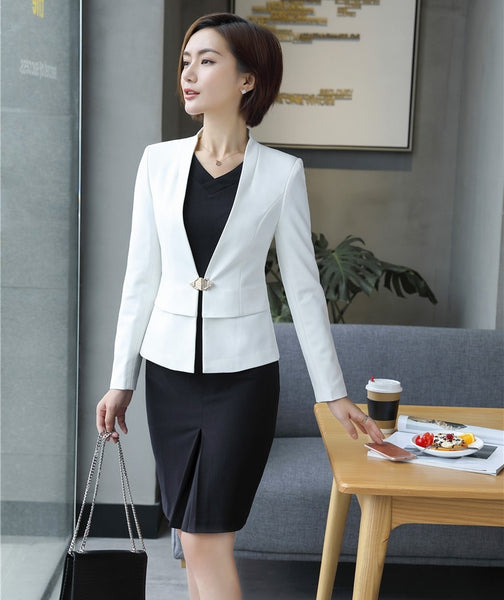 womens white business dress