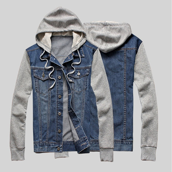 hoodie denim jacket mens style