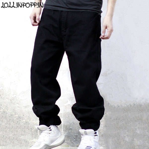 black loose fit jeans mens