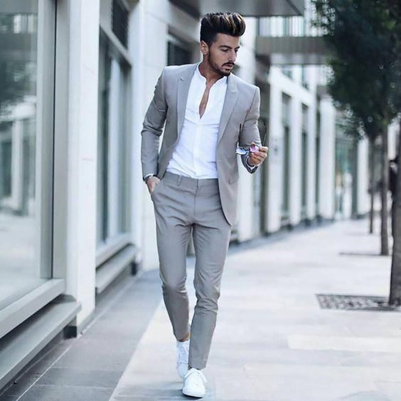 casual grey coat