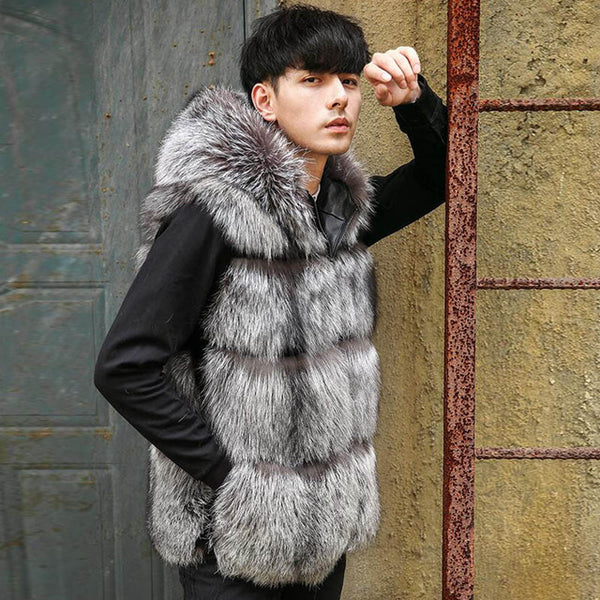 mens fur vest