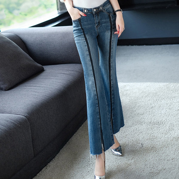 ankle length flare jeans