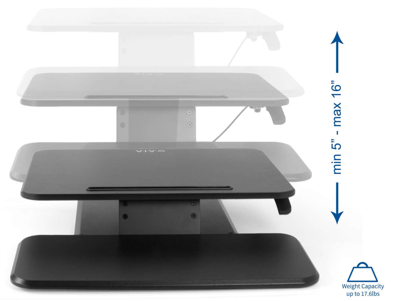 height adjustable standing desk converter vivo