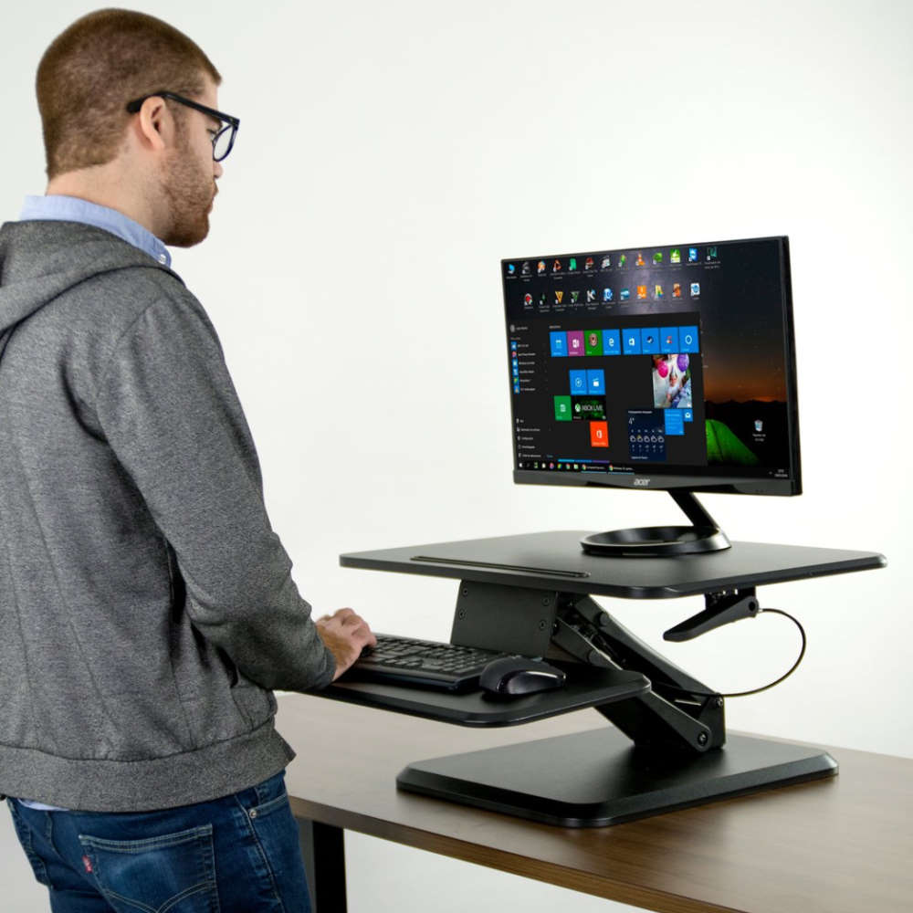 vivo electric height adjustable standing desk converter