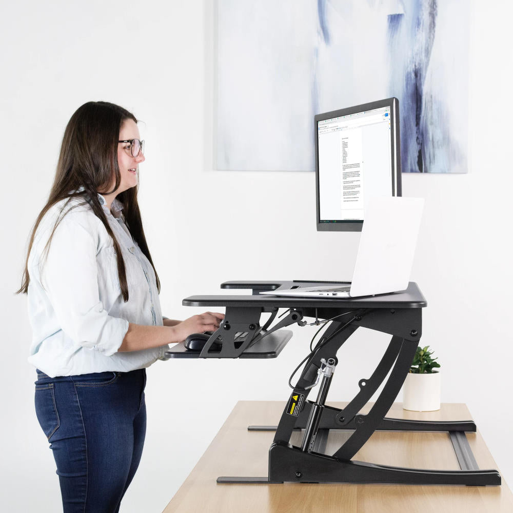 vivo electric height adjustable standing desk converter