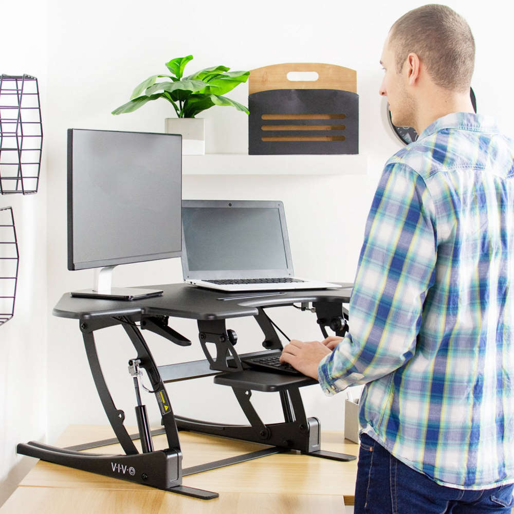 vivo height adjustable standing desk converter