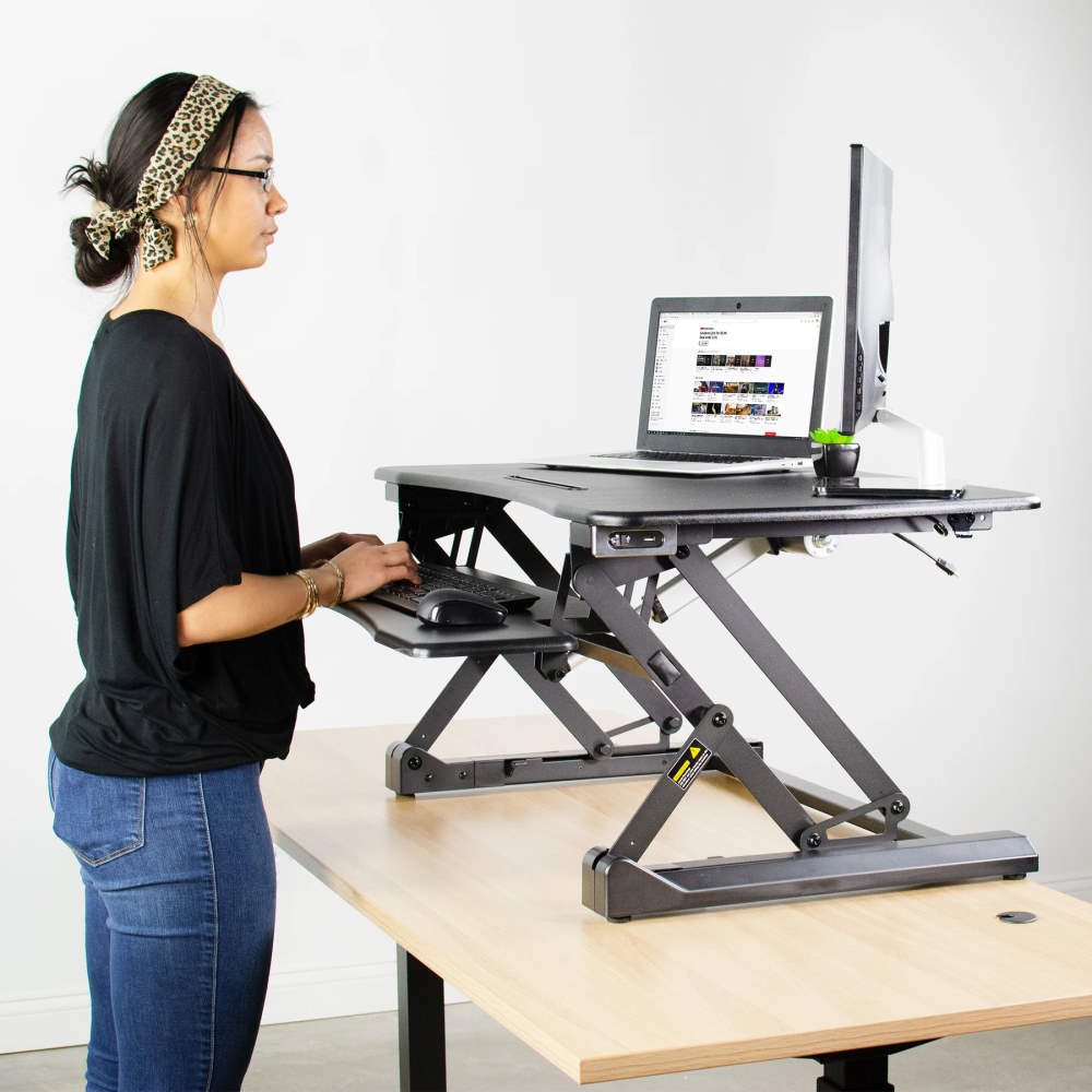 motorized standing desk converter