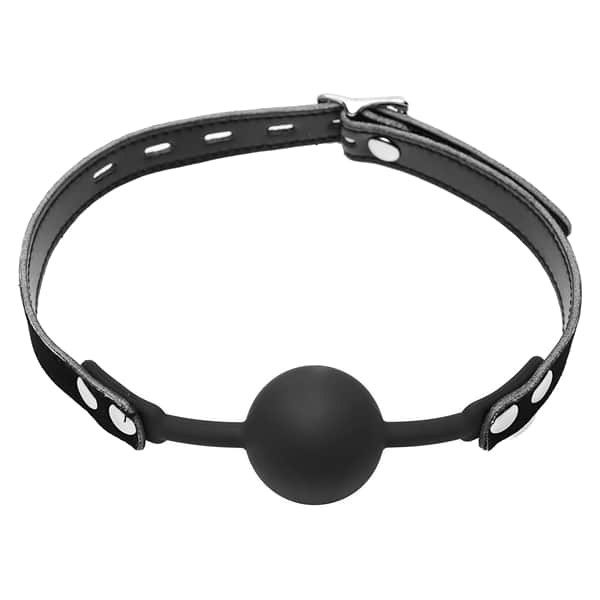 Ball Gag Silicone Black by HappyNHealthy