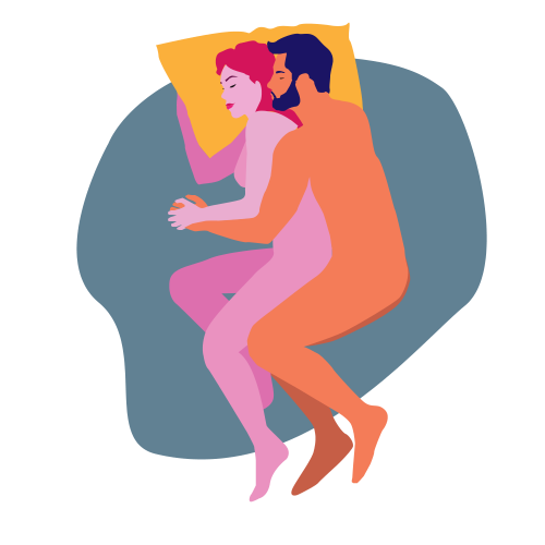 Spooning sex position