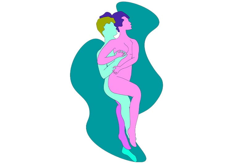 Spooning sex position