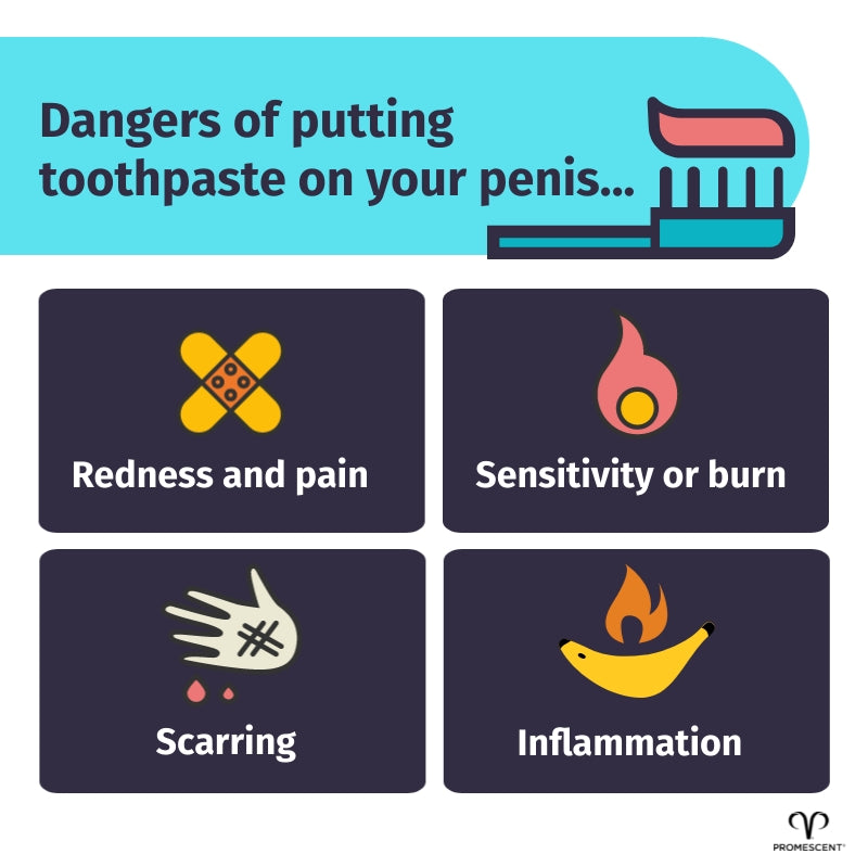 The dangers of putting toothpaste on your penis