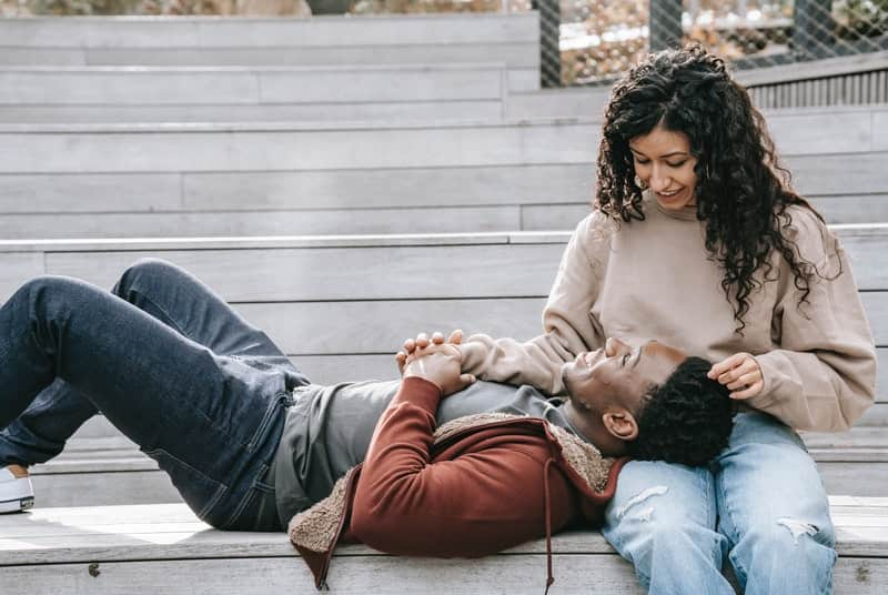 Couple happy after learning how to safely stimulate the male g-spot