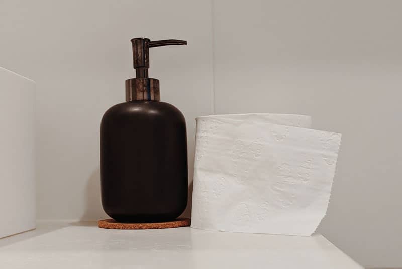 Lotion and toilet paper for masturbation