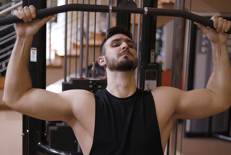 Man exercising to remain sexually active