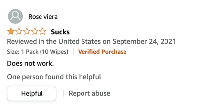 Rex MD negative review from Amazon