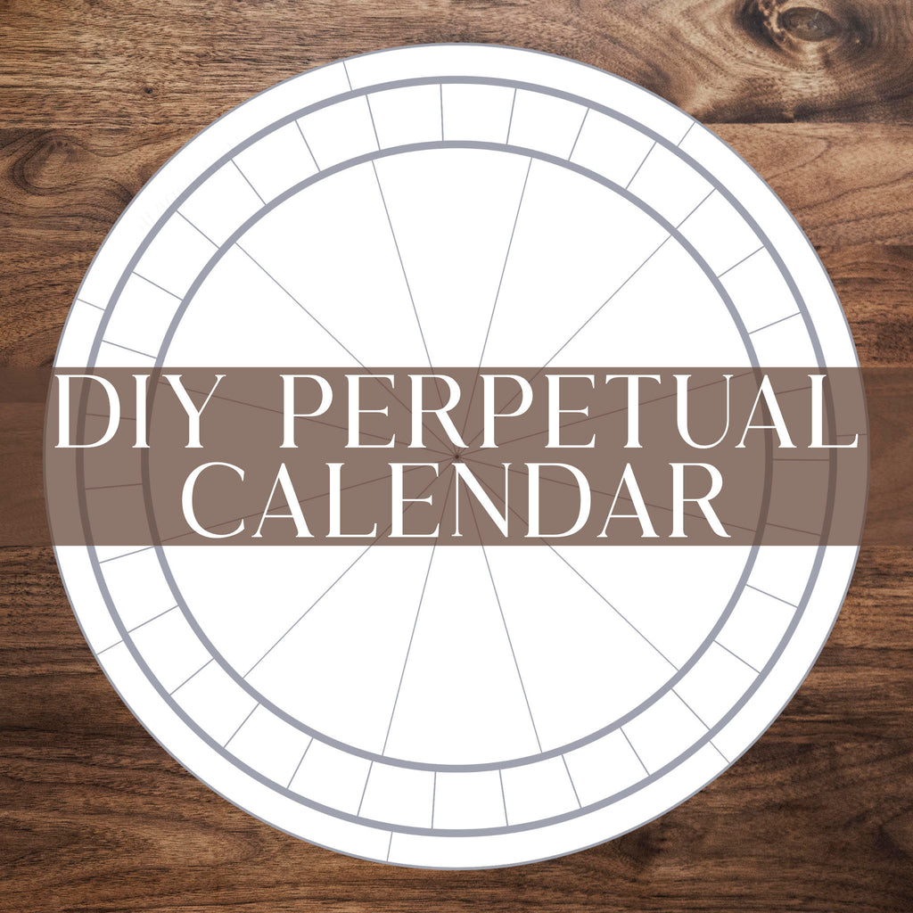 Blank Perpetual Calendar, DIY Calendar Printable Luftmensch Designs