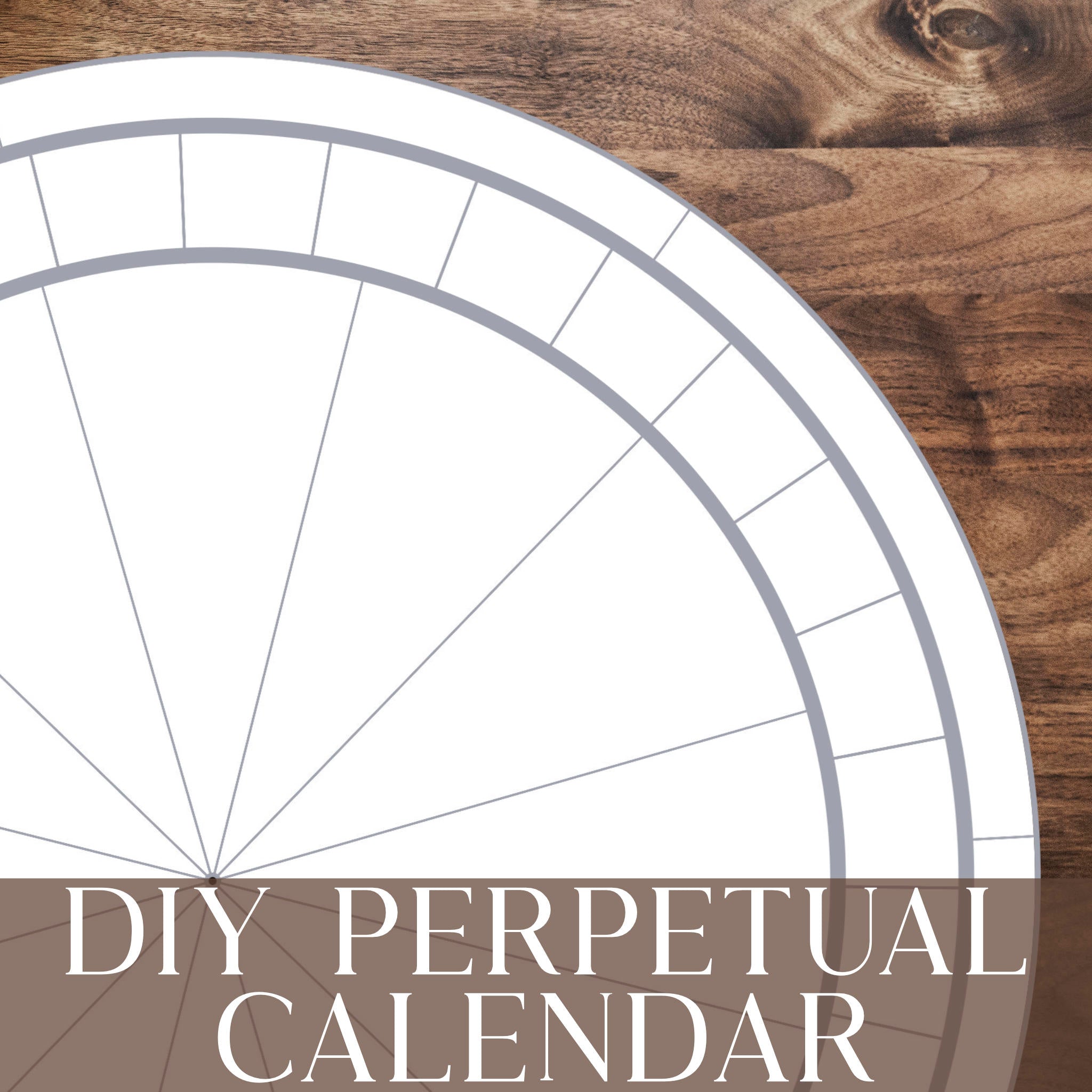 Blank Perpetual Calendar, DIY Calendar Printable Luftmensch Designs