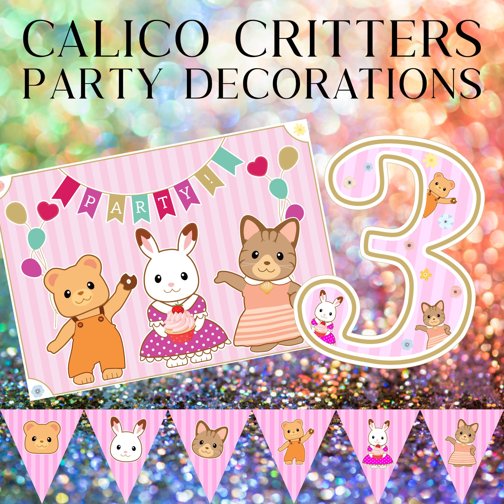 Free Calico Critters Party Printables 